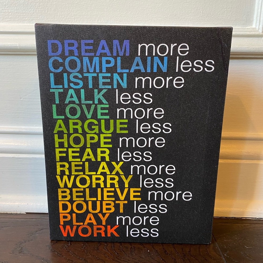What To Do More & Less Of - Motivational Art